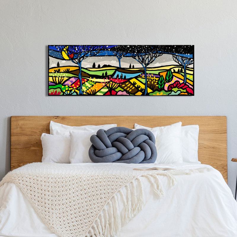 My Sweet Hills by Wallas - Wrapped Canvas Painting, 40cm H x 120cm W x 4cm D