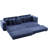 110.75" Modular L Shaped Sofa, Corduroy Fabric Sectional Couch,With A Movable Footstool, Cup Holders,Bring 8 Throw Pillows,Side Pocket,Unfold Into A Bed-1298719805
