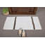 Tapis turc rétro tissé à la main: un petit tapis de chanvre beige antique pour l'entrée