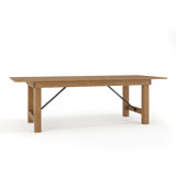 Dejon Rectangular Rustic Solid Pine Folding Dining Table by Flash Furniture
