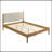 Rubberwood Platform Bed In Light Walnut