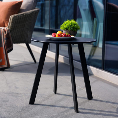 Round Metal Outdoor Side Table