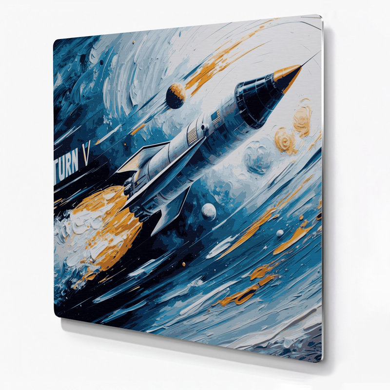 Space 1960s NASA mission, art mural gris en métal, H 384 po x l 384 po x P 0,05 po