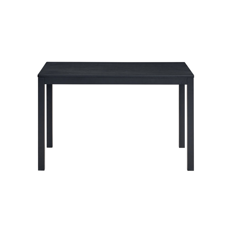 Table de salle à manger rectangulaire noire, plateau de table épais de 19 mm, placage de bois, limite de poids de 100 lb, espace au sol de 27 po avec style, plateau de table,
