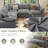 Oversized Cloud Modular Sectional Sofa, Comfy Down Filled Sectional Sofa, Upholstered Deep Seat Couches For Living Room, Detachable & Washable For All Sofa Covers-710459602