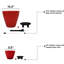 2 pots de fleurs intelligents à arrosage automatique - Cône rond rouge idéal pour la maison et le jardin