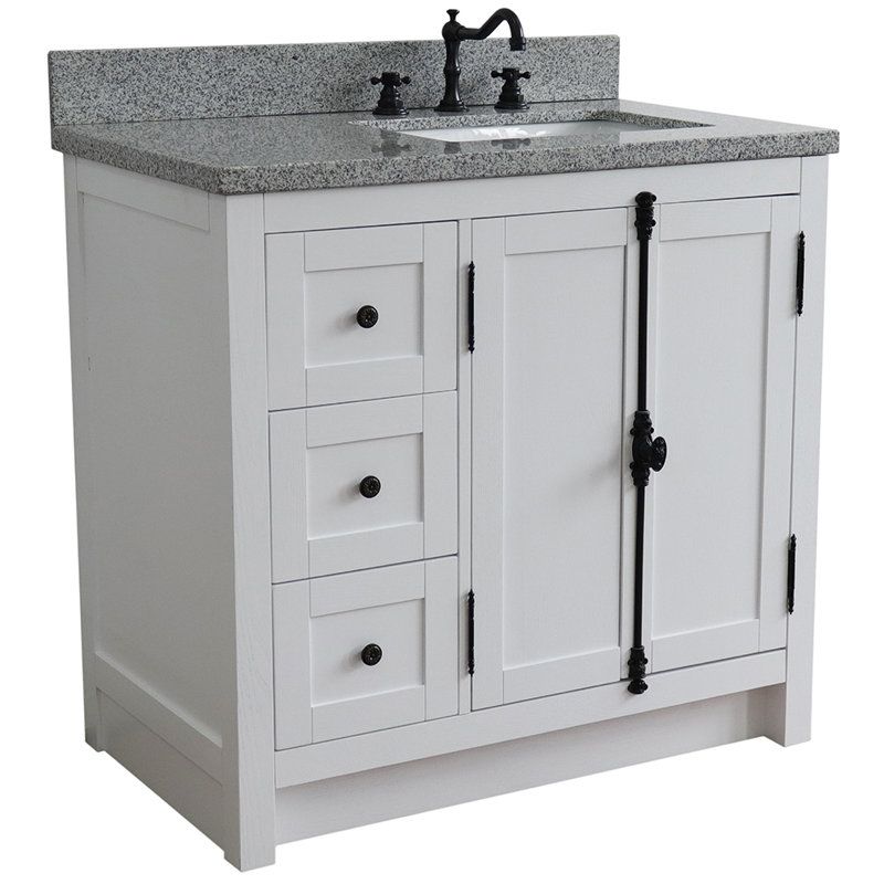 Ensemble de meuble-lavabo simple 37 po Calsbeck, Granite, Glacier cendré