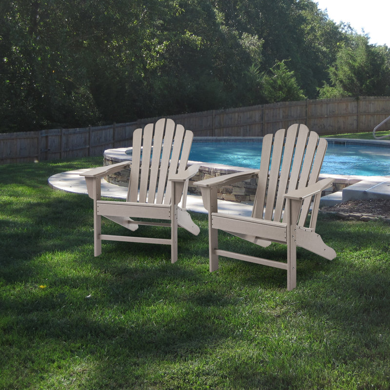 Chaise Adirondack en plastique Byrge, Marron