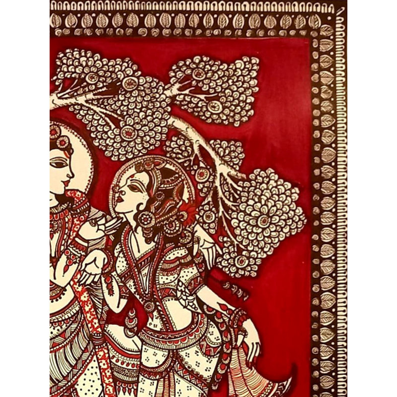 Radha Krishna sur toile | Art de stylo | Par Shalini | Pour la décoration murale