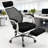 High Back Mesh Office Chair Swivel Reclining Computer Desk Chair With Retractable Footrest,Headrest,Padded Armrest