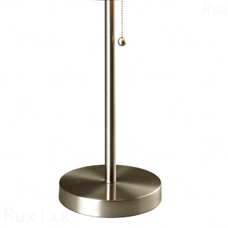Lampe de table - structure en métal de 33 po de hauteur, design rétro, Blanc