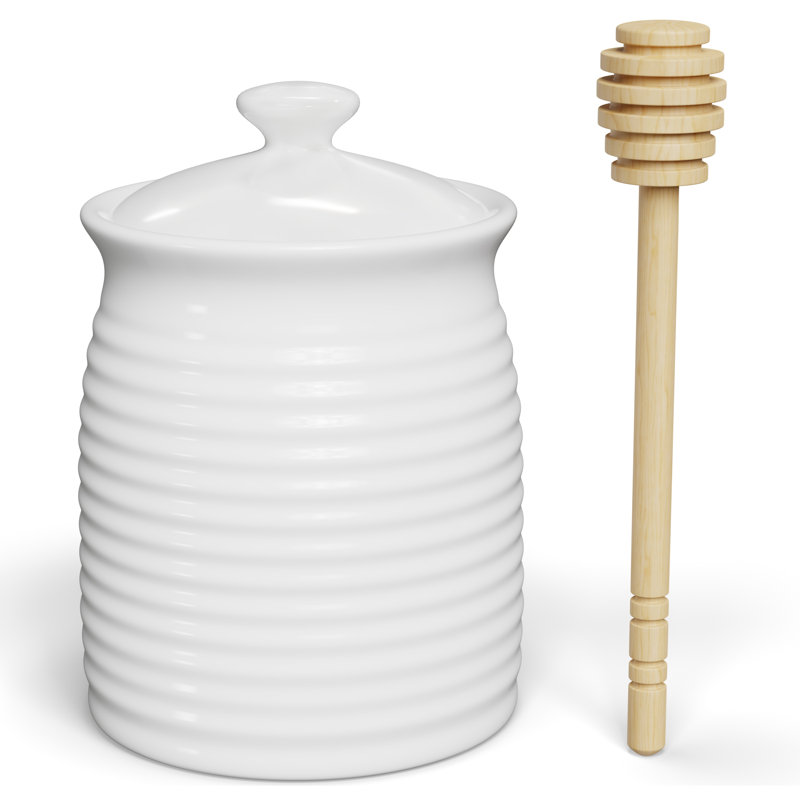Pot à miel en céramique avec couvercle