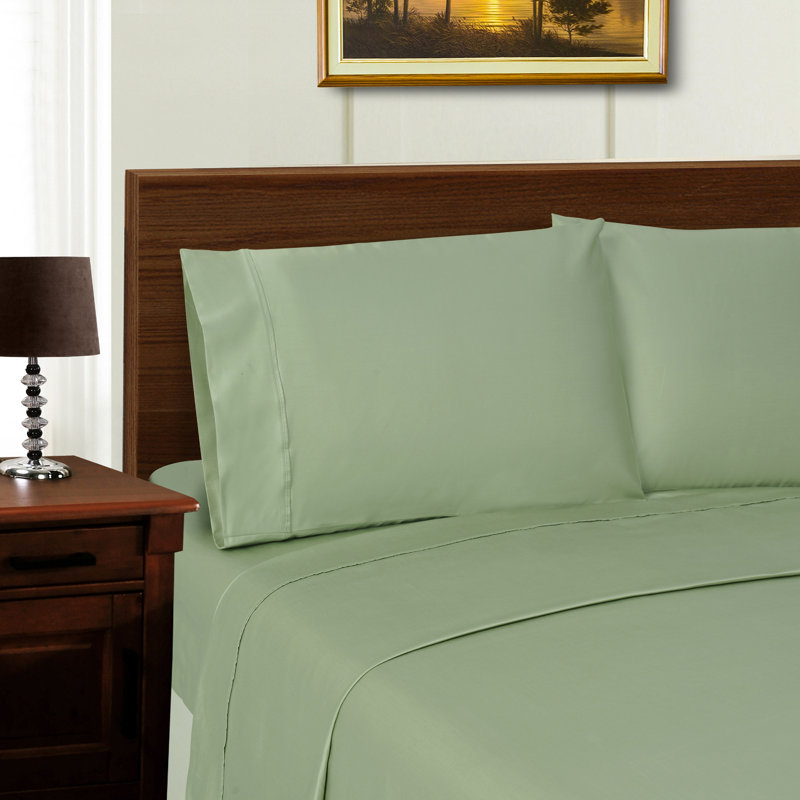 Larksville Tencel Polyester Blend 1000 Thread Count Sheet Set, Sage, Twin