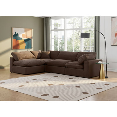 Canapé modulaire réversible en velours Hulene
