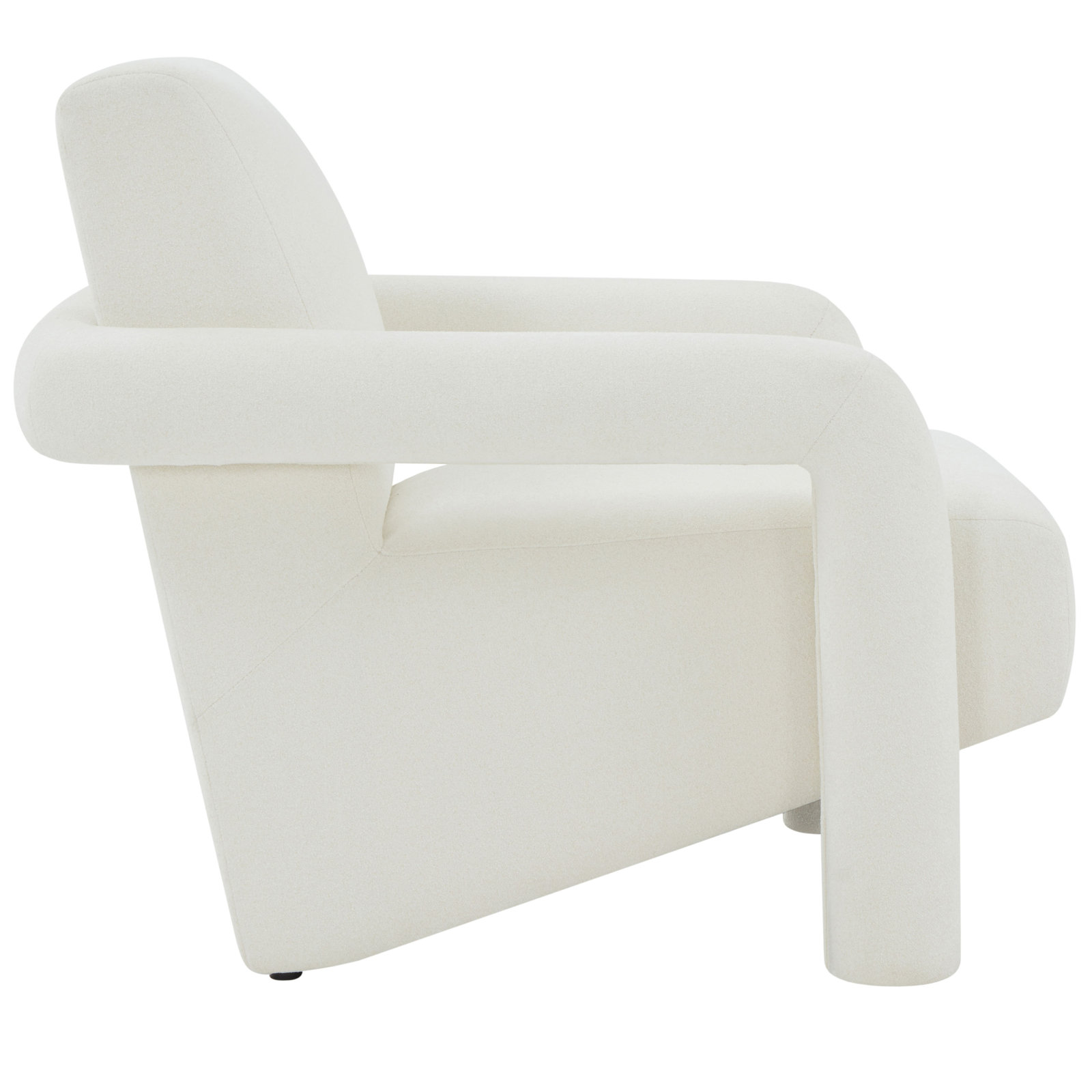 Batula Upholstered Armchair, Ivory Boucle
