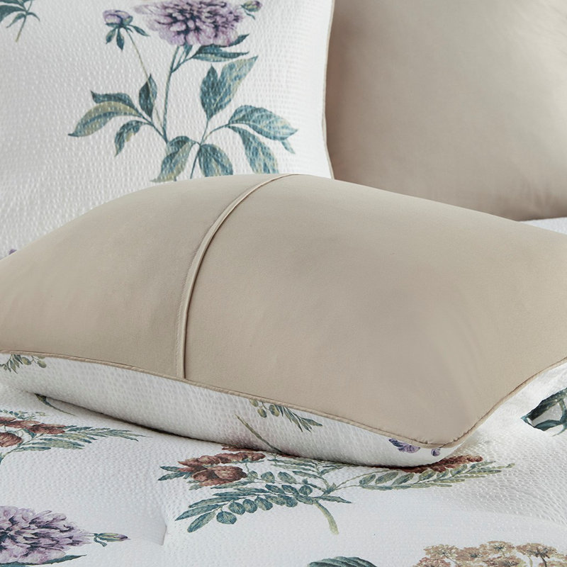 Blush Floral 7-Piece Microfiber King Bedspread Set