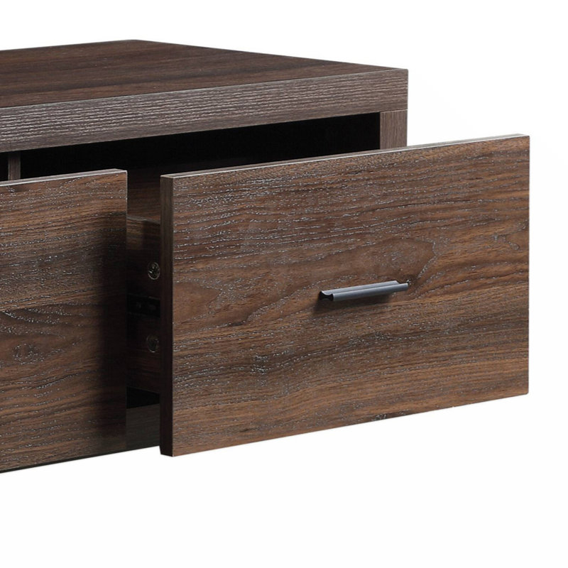 Harel 62'' Walnut Finish Media Console with Storage Cabinet