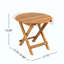 Table de bout réglable pliable en bois d'acacia - longueur 17,75-27,6 po, capacité de 175 lb, aucun assemblage requis, table d'appoint multi-usage pour la maison / patio / véhicules récréatifs