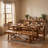 55.12" Solid Wood Bench with Live-Edge