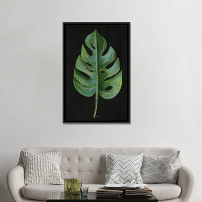 « minuit philodendron », reproduction de peinture à l’huile sur toile tendue