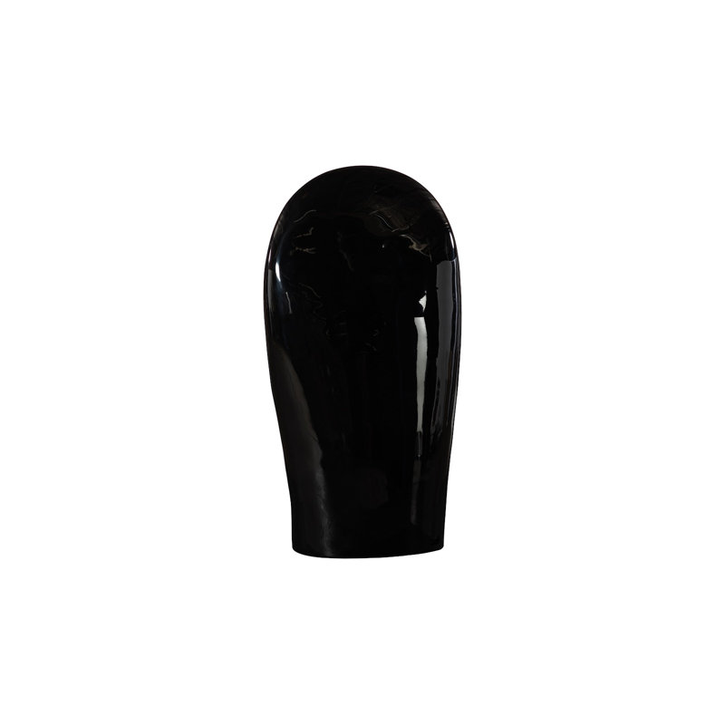 Small Gel Coat Emerging Face Sculpture, Black, 77" H x 44" W x 25" D