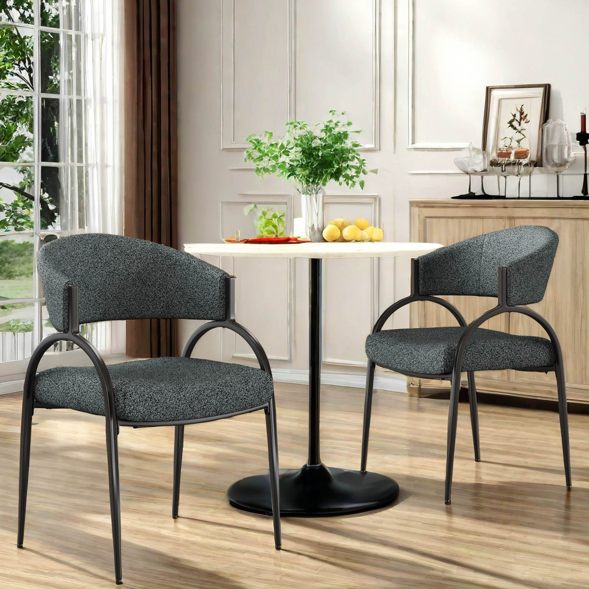 Latitude Run?? Upholstered Dining Room Chairs Set Of 2, Modern Kitchen ...