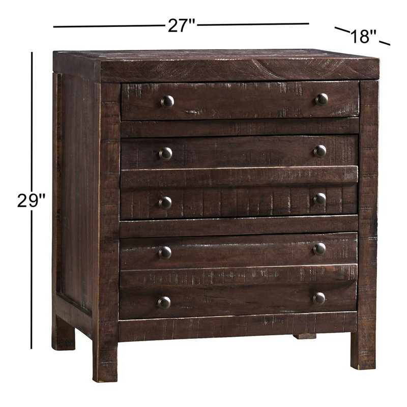 Table de chevet 3 tiroirs Owatonna