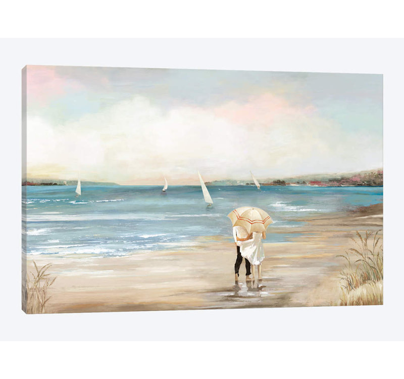 «Pearl Shore», reproduction sur toile, H 8 po x l 12 po x P 0,75 po, Pas de tapis, Toile tendue