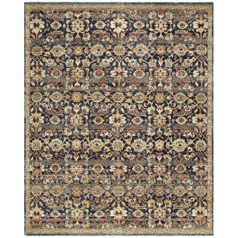 Anelka Handmade Wool Abstract Area Rug, Rectangle 10' x 14'