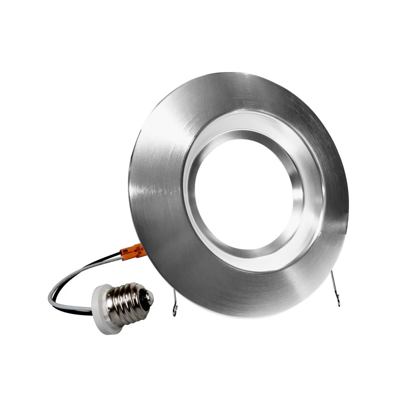 Plafonnier encastré 7,38 po à intensité variable DEL, Nickel, 919, 5000 K