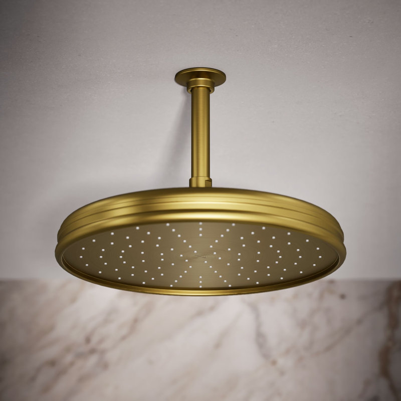 Rain Fixed Shower Head, Vibrant Brushed Gold