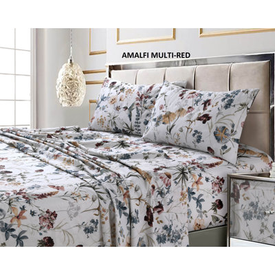 Tribeca Living Printed 300 Thread Count Sheets 300 Thread Count 100% Cotton Sheet Set