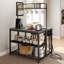 46''W Kitchen Island With Storage & USB Charging Station, Bakers Rack With 5 Racks-580155920