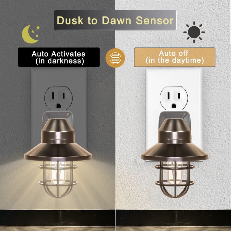 ight Lights Plug Into Wall with Dusk to Dawn