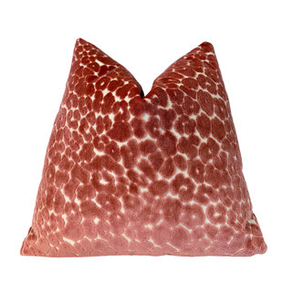Housse de coussin en velours à imprimé animal