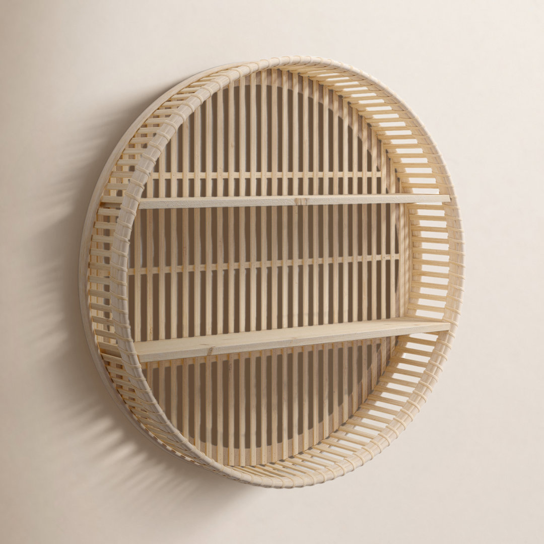 Wyat 2 Piece Circle Accent Shelf with Live Edge Birch Lane™