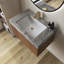 Meuble-lavabo mural pré-assemblé en contreplaqué avec lavabo, tiroir et porte-881137714