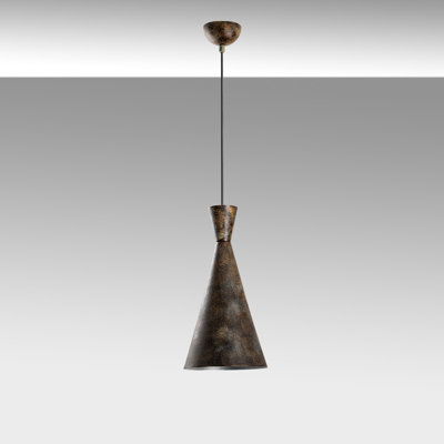 Lustre en métal Antiquation, hauteur réglable 17,3 po x 14,6 po | 1 x douille E27, 40 W maximum | Élégant luminaire pour la maison, parfait pour la salle à manger et les espaces de vie, classé IP20, design rétro élégant