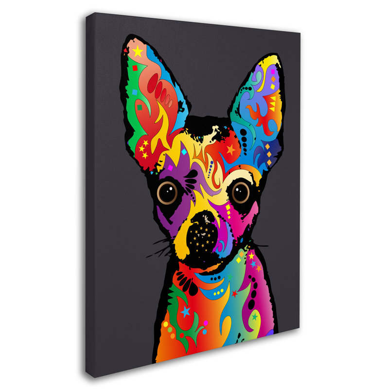« chihuahua dog », impression sur toile tendue, H 32 po x l 24 po x P 2 po
