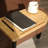 360° Rotatable Sofa Tray Table For Couch Arm, Height Adjustable End Table For Bed Or Chair With Phone & Tablet Slots, TV Tray Table-1644579304