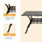 Vache Rectangular Metal Outdoor Dining Table With Umbrella Hole , 59'' in. W 35'' in. D