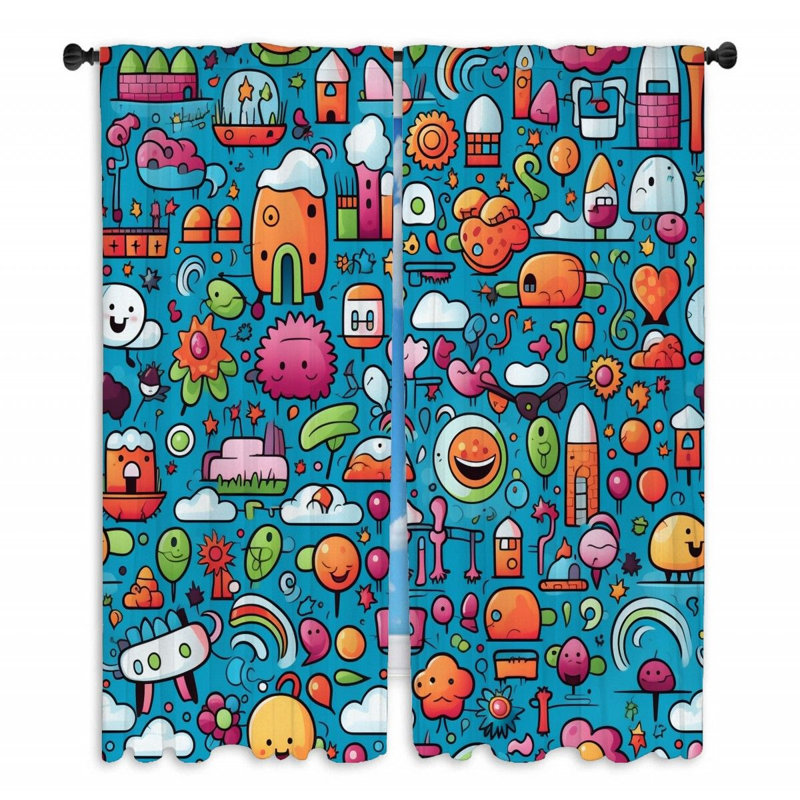 Paire de rideaux obscurcissant en polyester Jocilynn, H 20 po x l 63 po