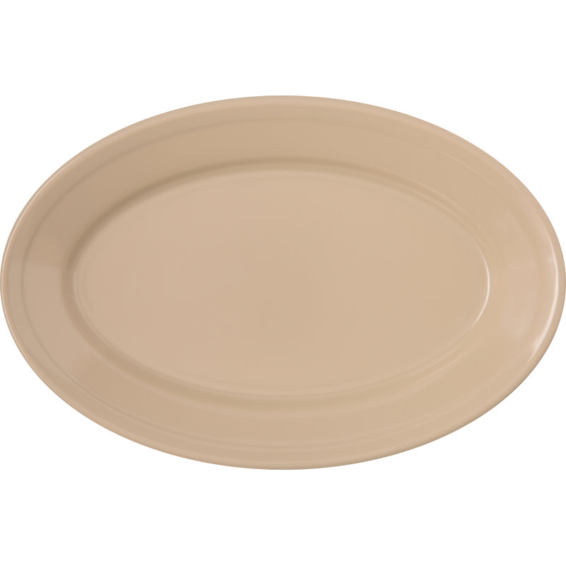 Plateau ovale en mélamine Dallas Ware®, l 6,25 po x P 9,25 po, Brun clair