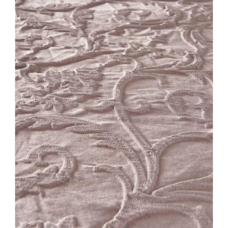 Blush Pink Luxury Jacquard Duvet Cover Set, Kingsize Duvet Cover + 2 Standard Pillowcases