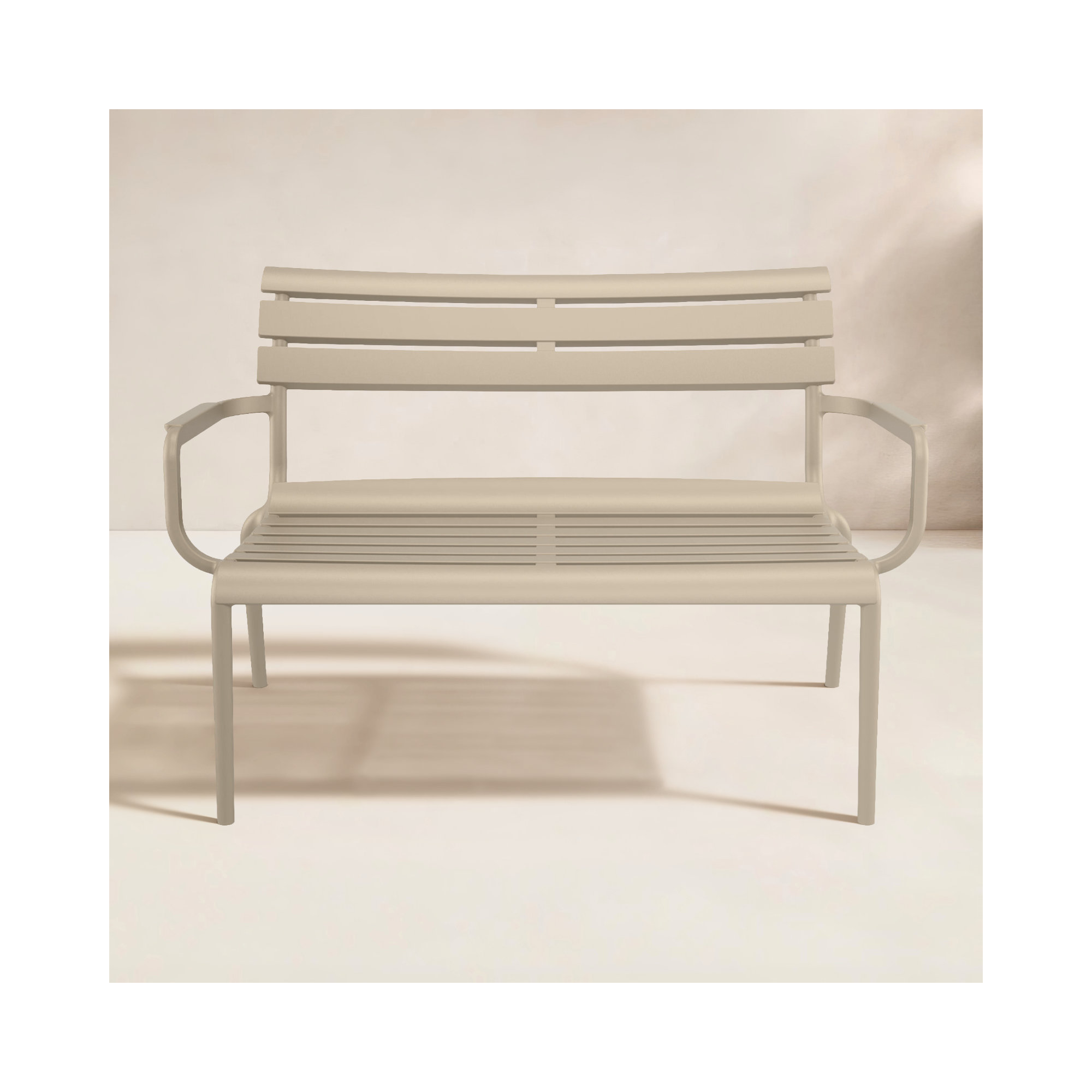 Ruta Paris 46'' Outdoor Bench, Taupe