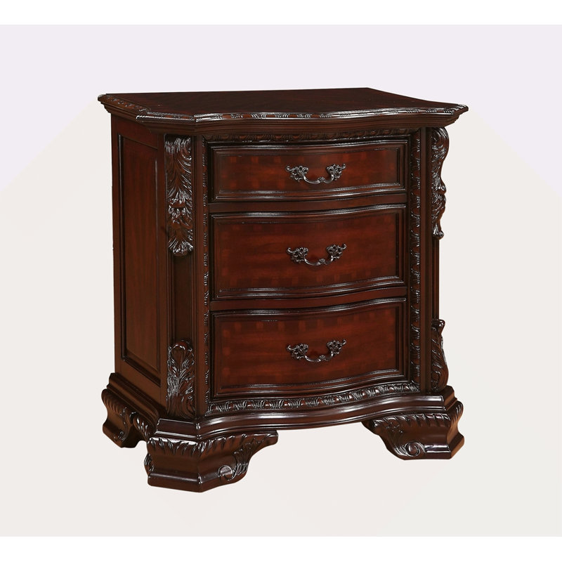 Table de bout 1Pc avec trois tiroirs de rangement