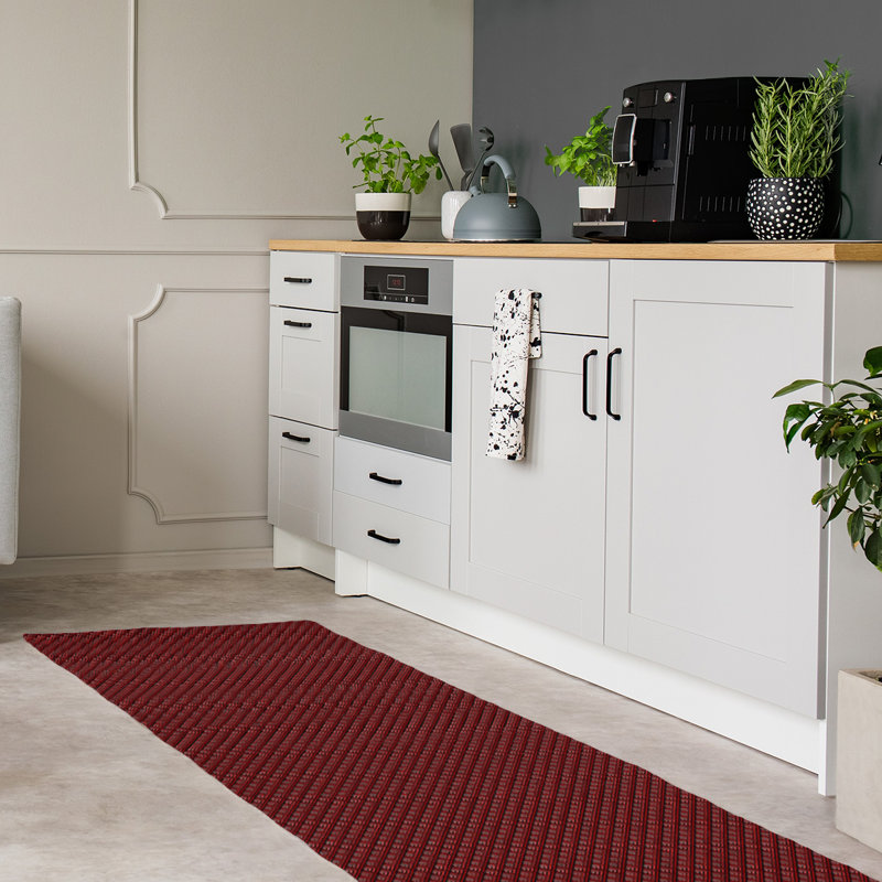 Tapis dégradé géométrique à aire brune classic, Tapis de couloir 2 pi 6 po x 8 pi