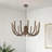 12-Light Curved Arm Chandelier with Adjustable Length