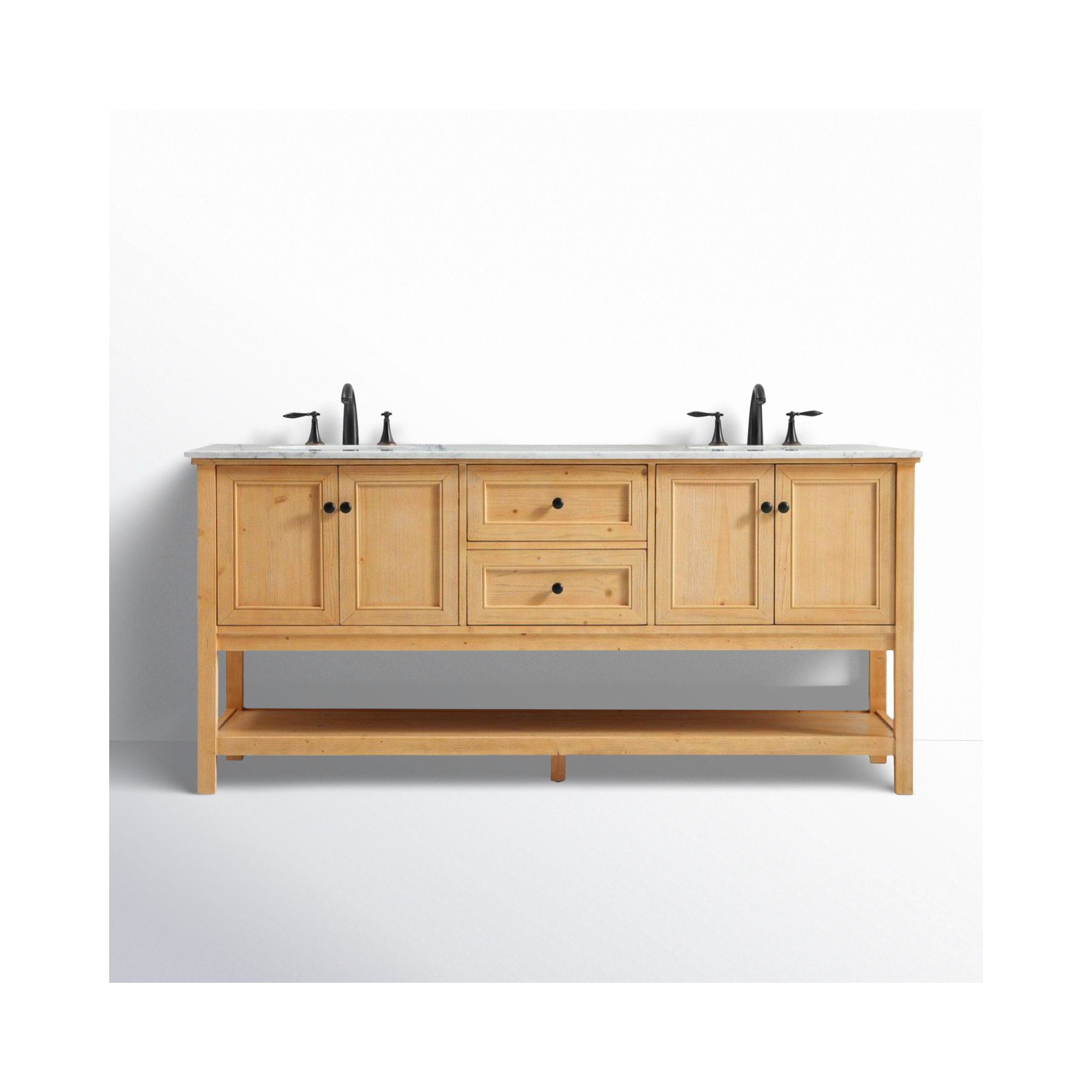 Bonsai 72'' Double Bathroom Vanity, Natural