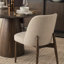 Chaise d'appoint de salle à manger en tissu avoine-889501263